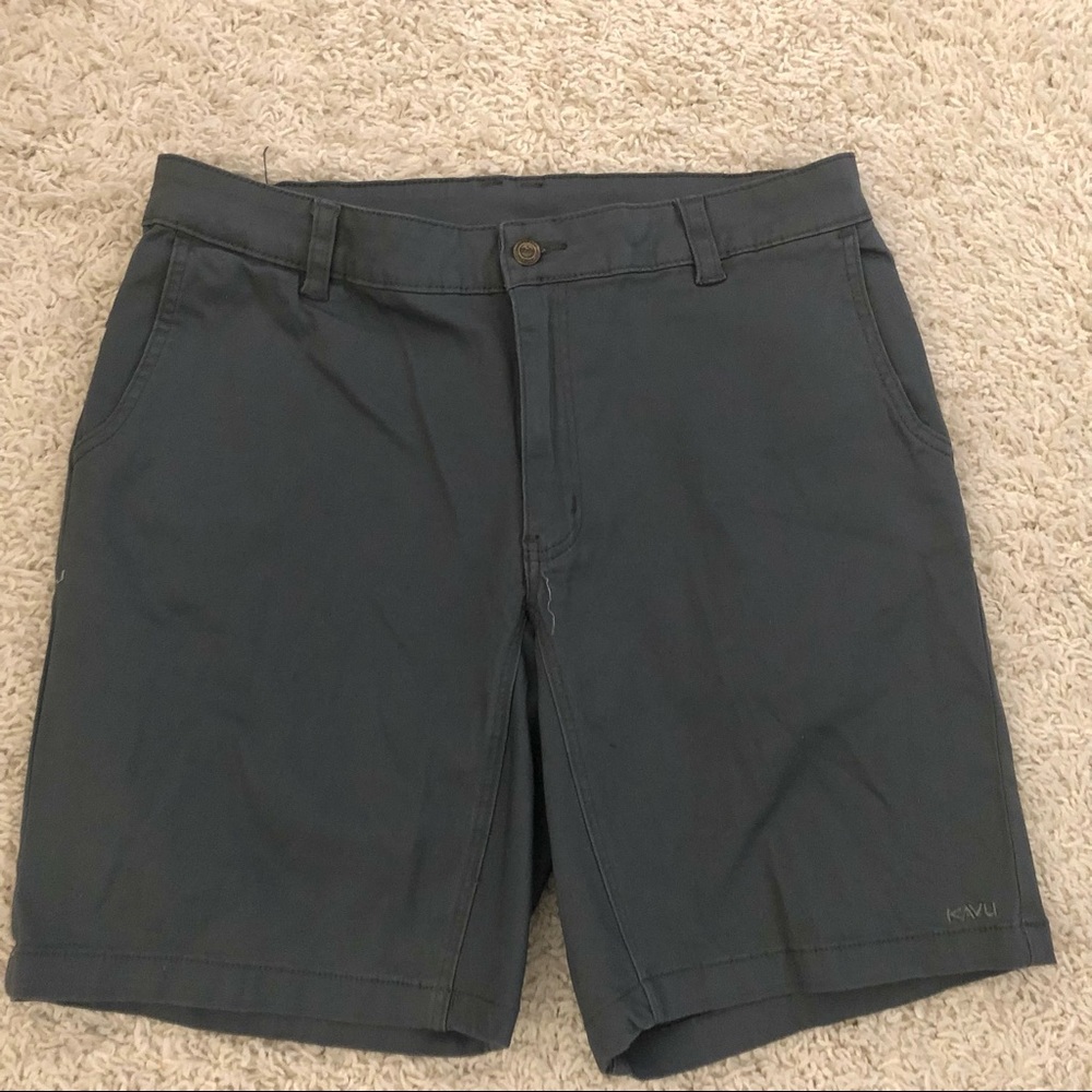 NWOT KAVU Gray Khaki Shorts Sz 36